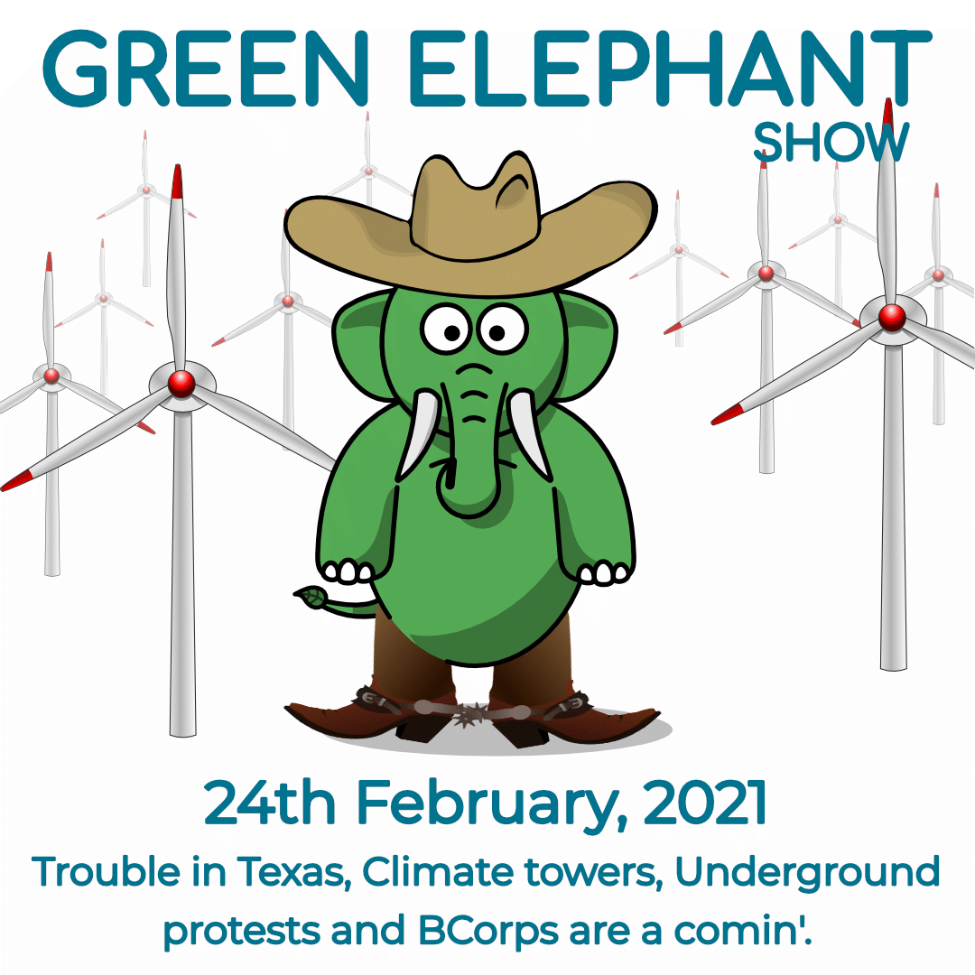 Green Elephant Show No 37 covering the latest sustainability news